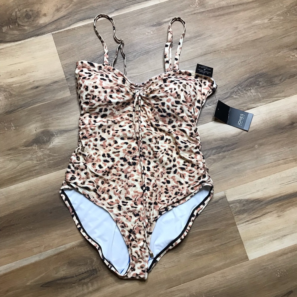 Jones New York Feline Print One Piece Swim Suit